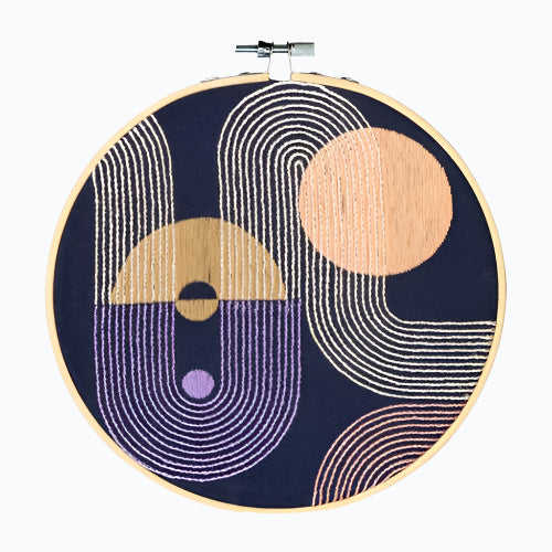 Borduurpakket - Abstract Art Deco Kleur 1