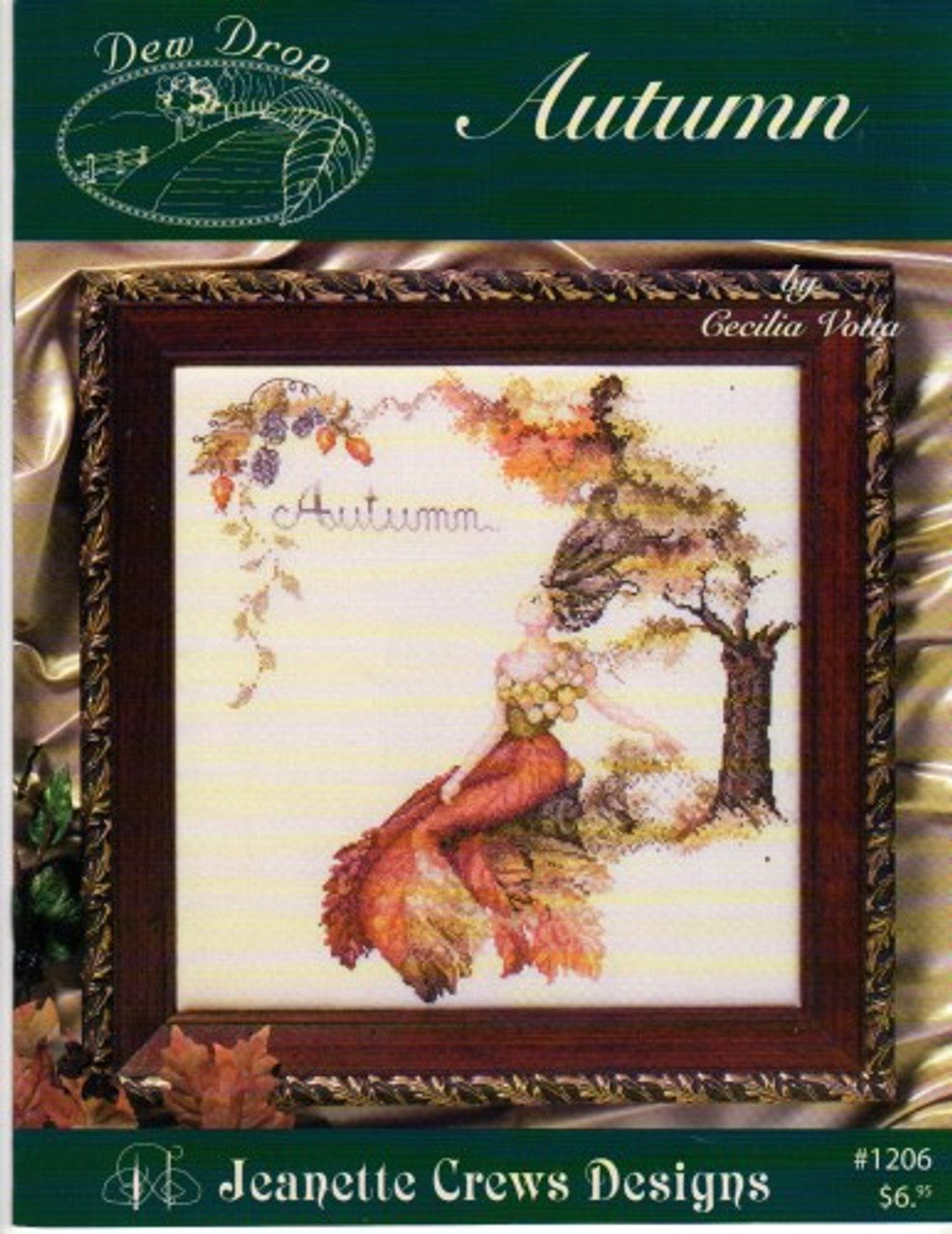 Motif de broderie - Goutte de rosée d'automne