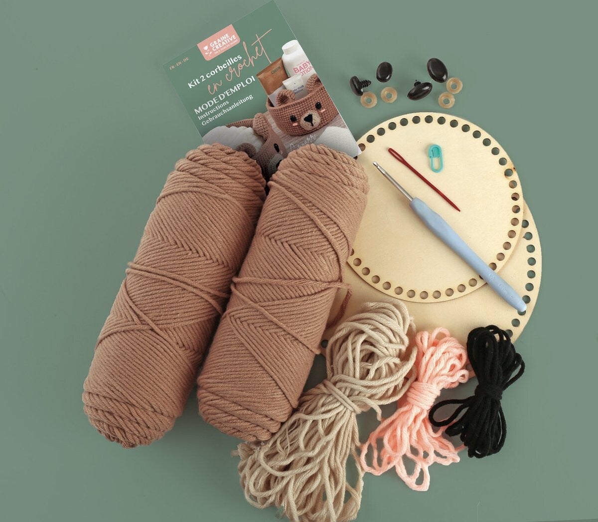 DIY Crochet Kit - Baskets Bear Design