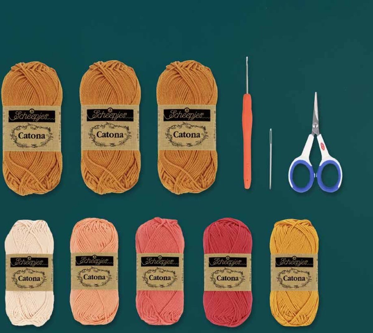 Scheepjes Beginner Crochet Kit - Granny Square Bag Brown