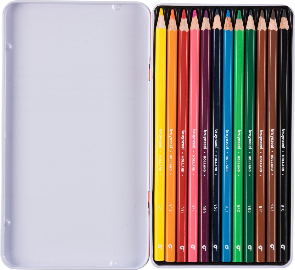 Kleurpotloden Set in Blik - Super - 12 Kleuren