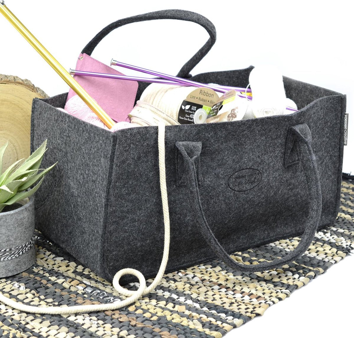 Felt Carrier Bag - Anthracite