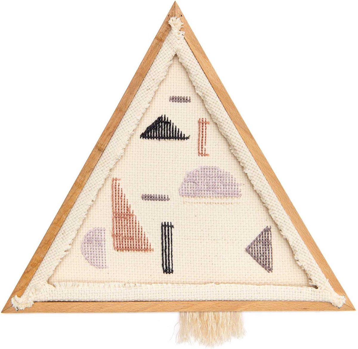 Cadre à broder triangulaire en bois