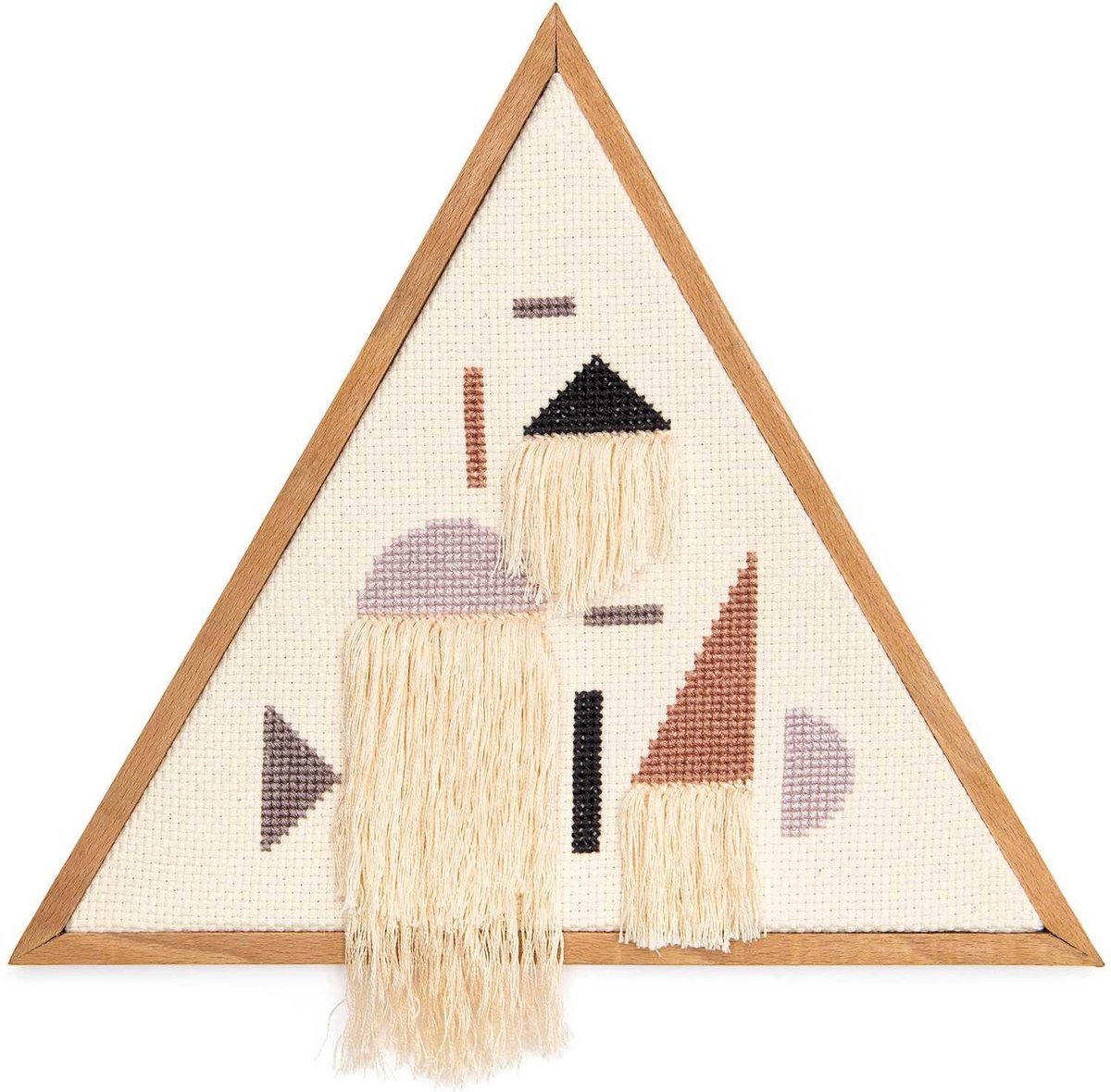 Cadre à broder triangulaire en bois