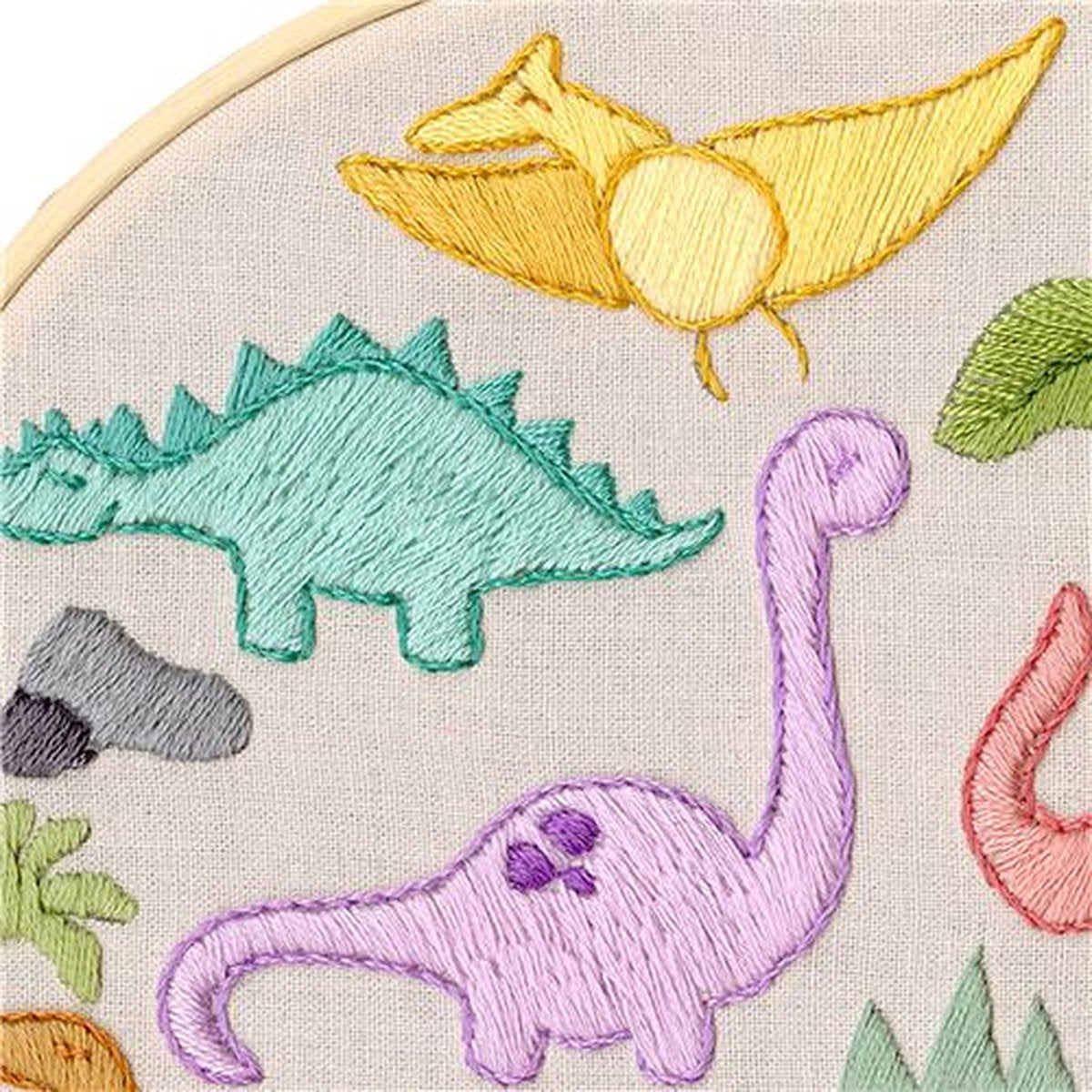 Embroidery kit - Dinosaurs