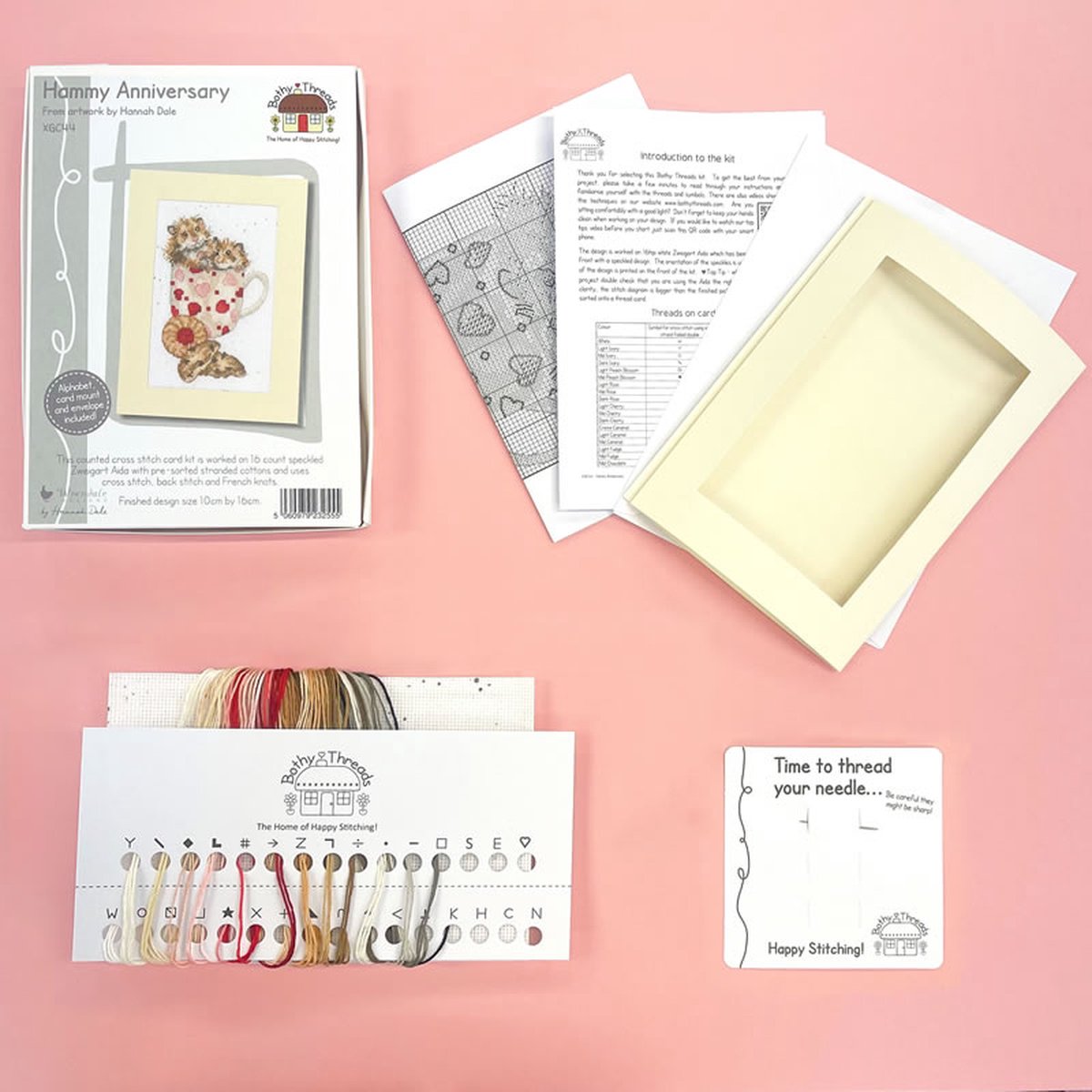 Greeting Card Embroidery Kit - Hammy Anniversary XGC44