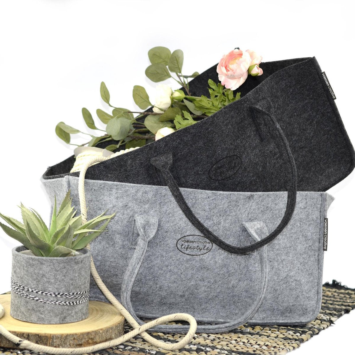Felt Carrier Bag - Anthracite