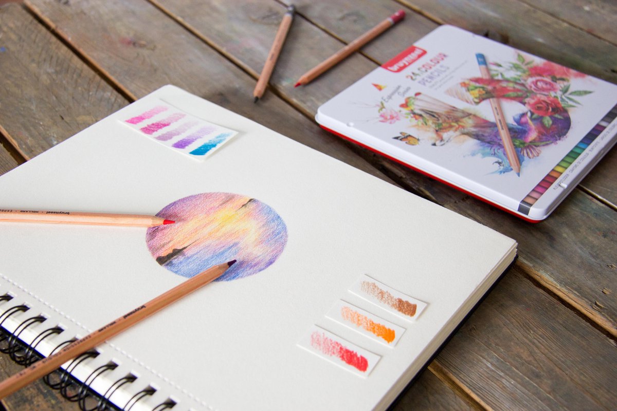 Kleurpotloden Set in Blik - Expression Colour Pencils - 12 Kleuren