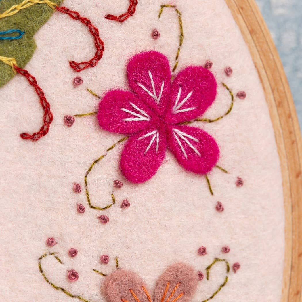 Kit de bricolage pour cerceau d'appliqué colibri