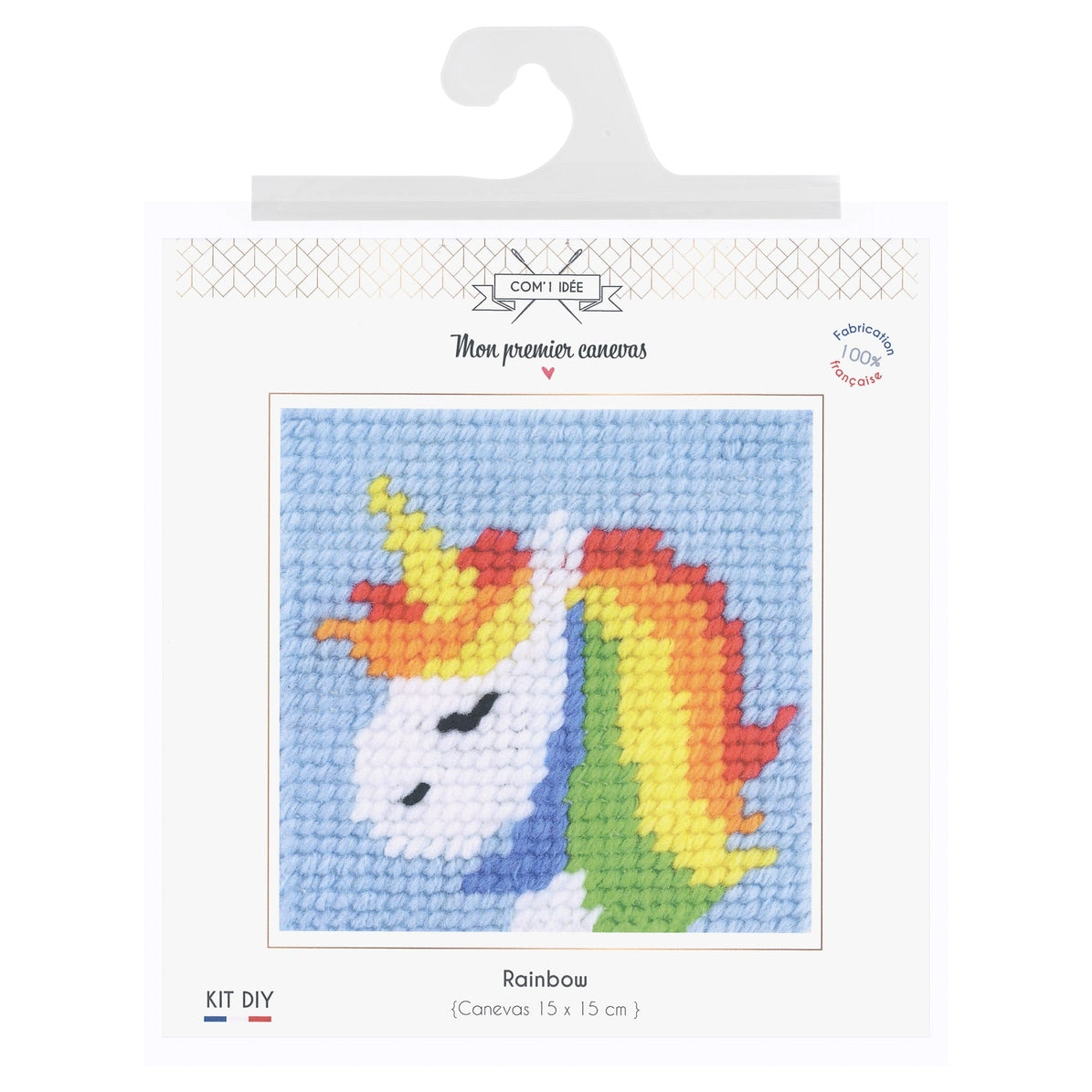 Borduurpakket Voor Kinderen - Regenboog Eenhoorn