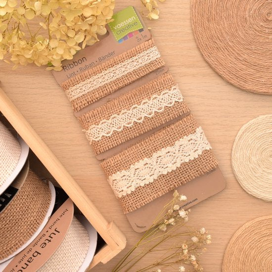 Ribbon Jute/Lace - Design 1