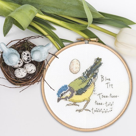 Kit de broderie - Petite Mésange bleue XMF6