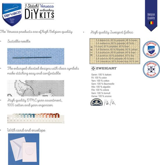 Wenskaart Borduurpakket - Kerst - Set Van 3