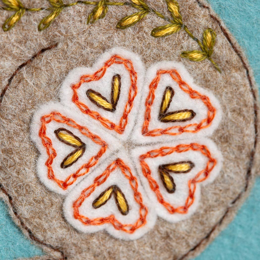 Embroidery Kit with Felt Applique - Wild Hare