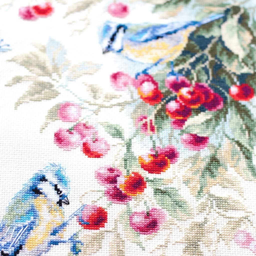 Embroidery Kit - Blue Tits And Cherry 130-021