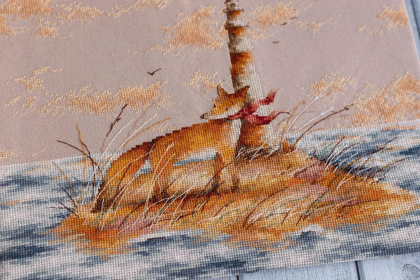 Kit de broderie - Renard sur l'île CD006