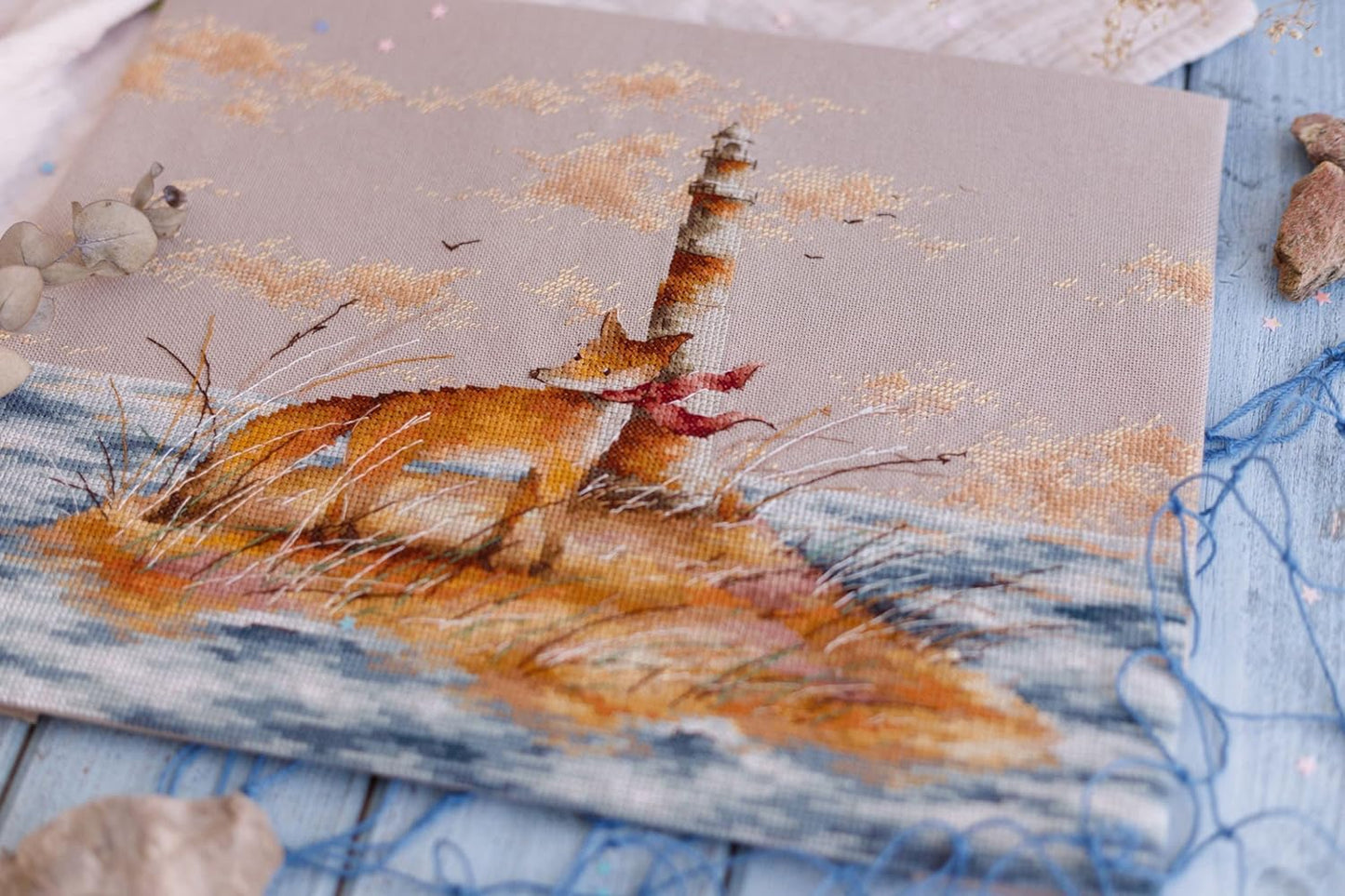 Kit de broderie - Renard sur l'île CD006