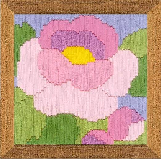 Embroidery kit tension stitch - Peony