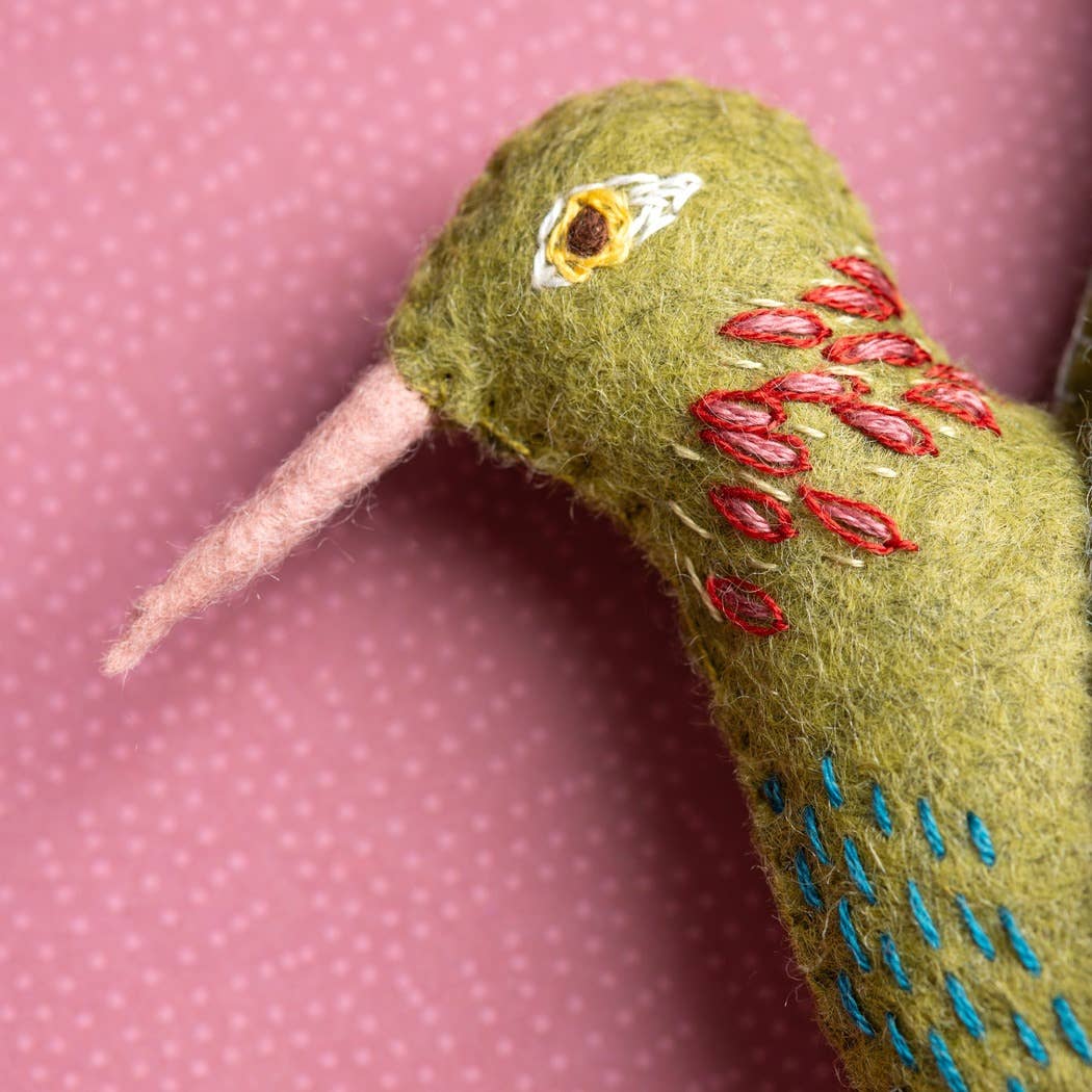 Borduurpakket Met Vilt - Colibri