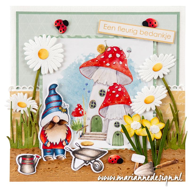 3D Cutting Sheet - Gnomes Mushrooms VK9598
