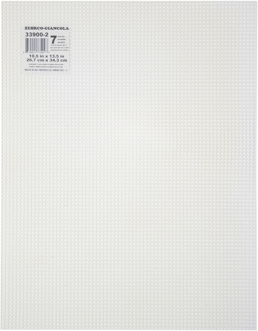 Toile plastique 7 ct - 26x34 cm - Couleurs variées