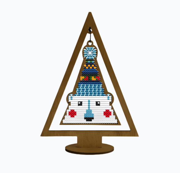 Embroidery kit Christmas tree - Bear