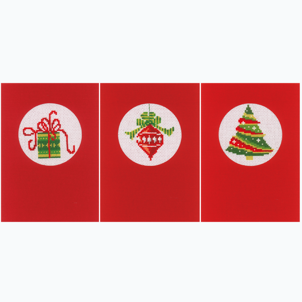 Wenskaart Borduurpakket - Kerst 1 - Set Van 3