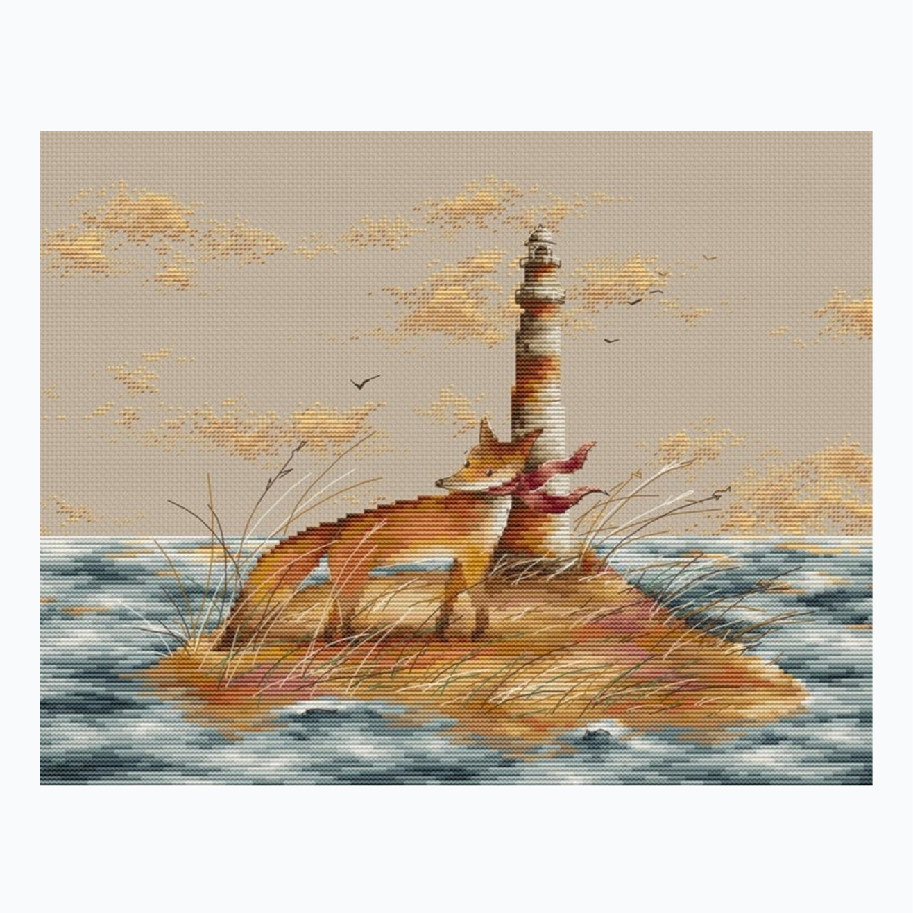 Kit de broderie - Renard sur l'île CD006