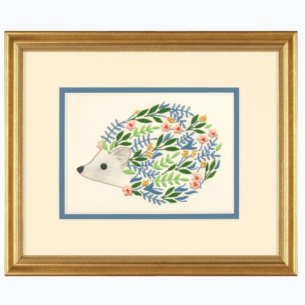 Embroidery Kit On Printed Linen - Hedgehog