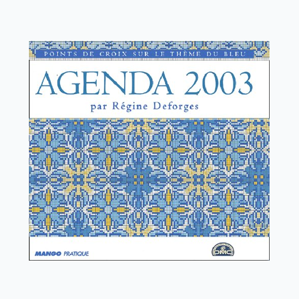 Agenda 2003: Bleu - Borduurpatronen met als thema 'Blauw'