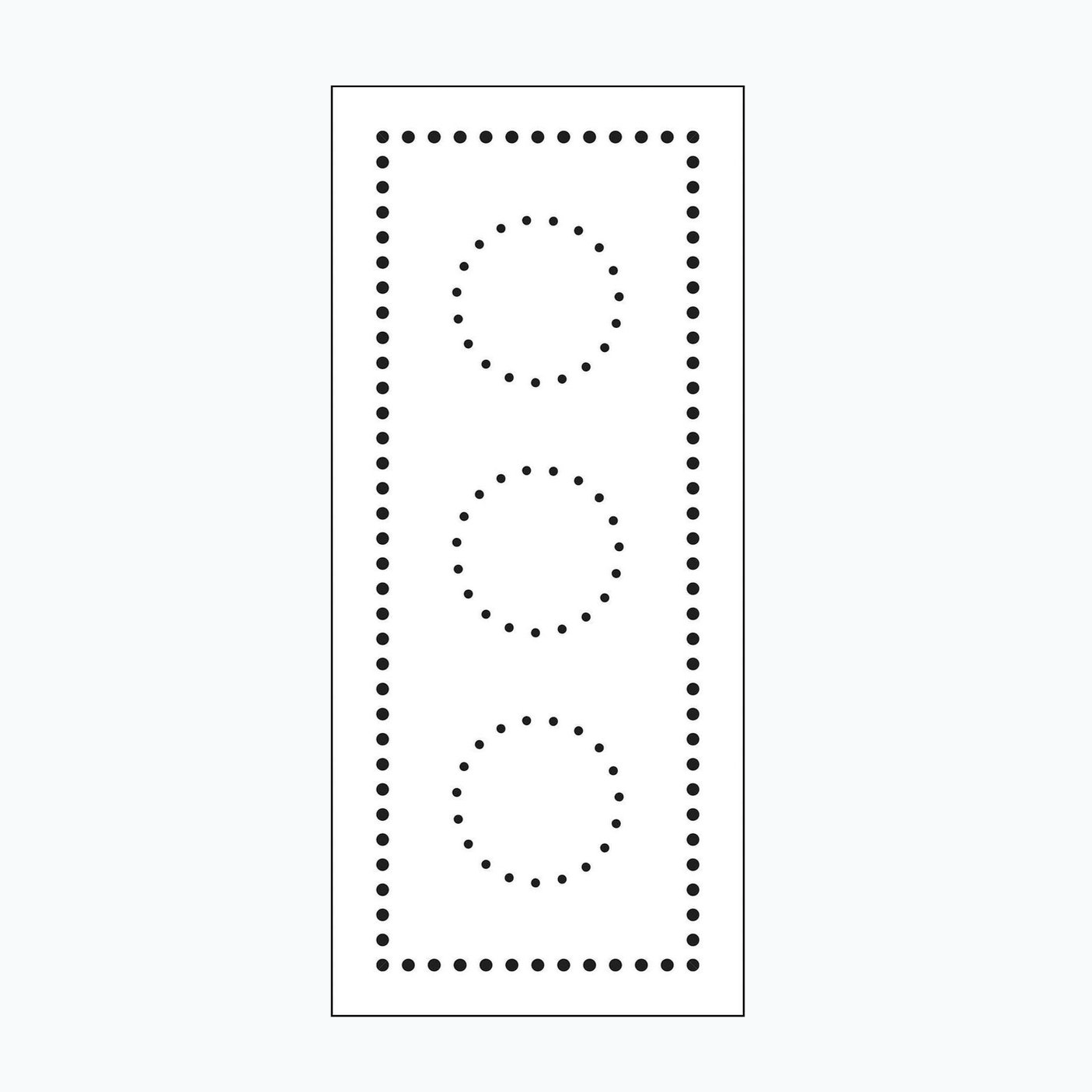Slimline Stencil - Dotted Circles