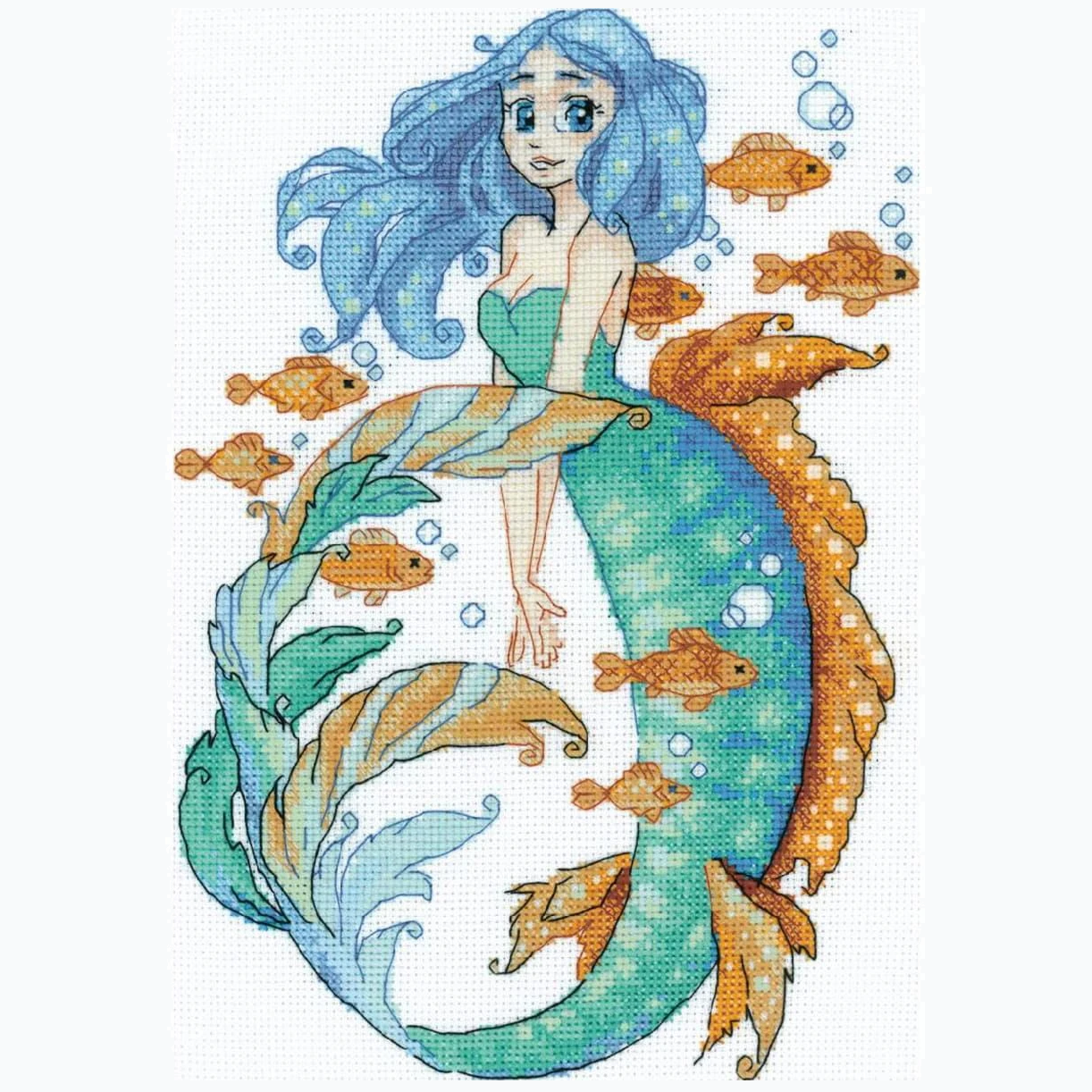 Borduurpakket - Little Mermaid Aquamarine 1965