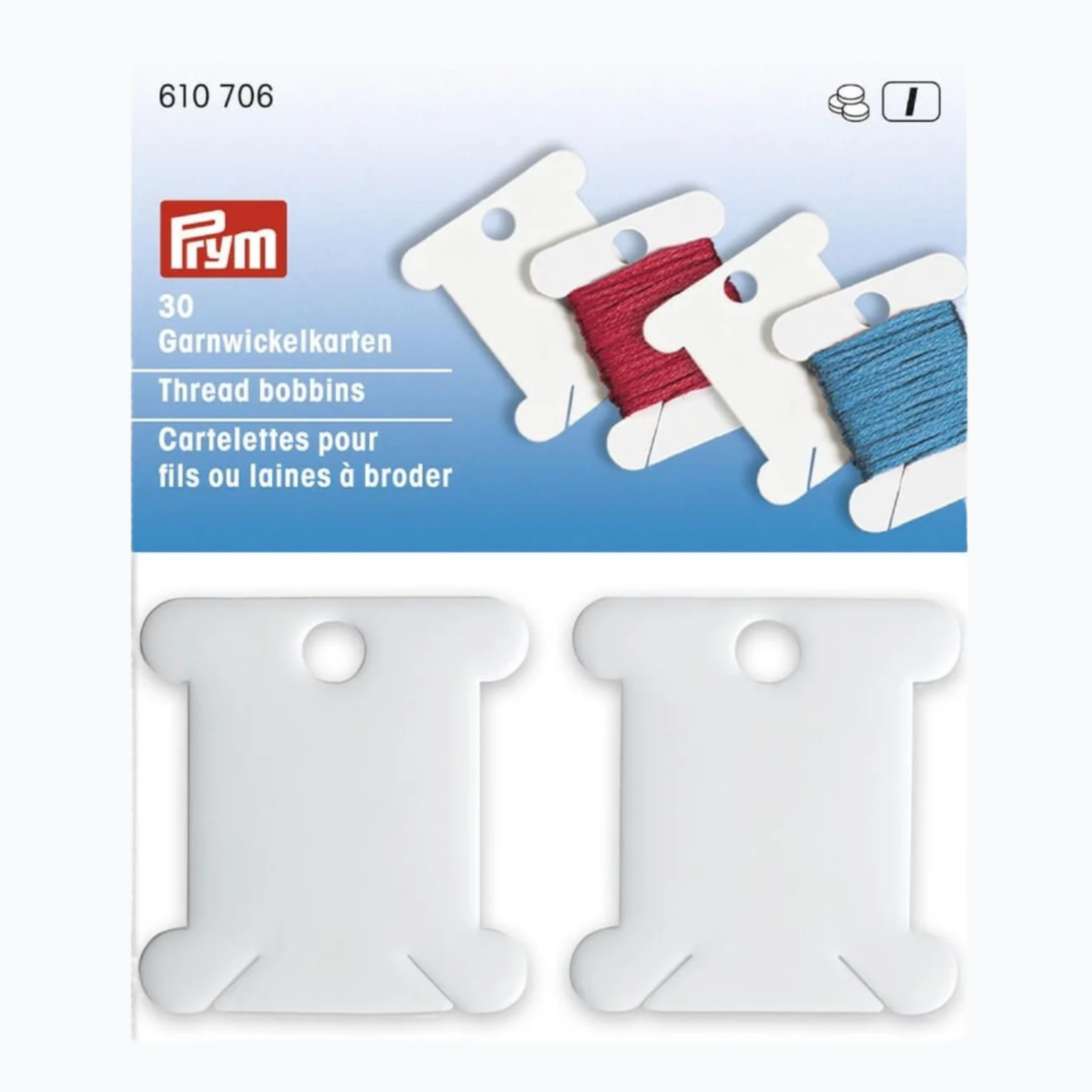 Wikkelkaartjes Voor Borduurgaren - 30 Stuks