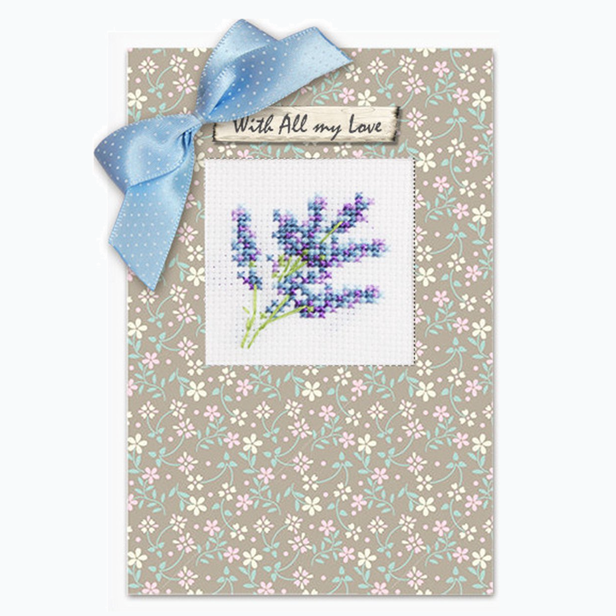 Wenskaart Borduurpakket - Lavender SP-45