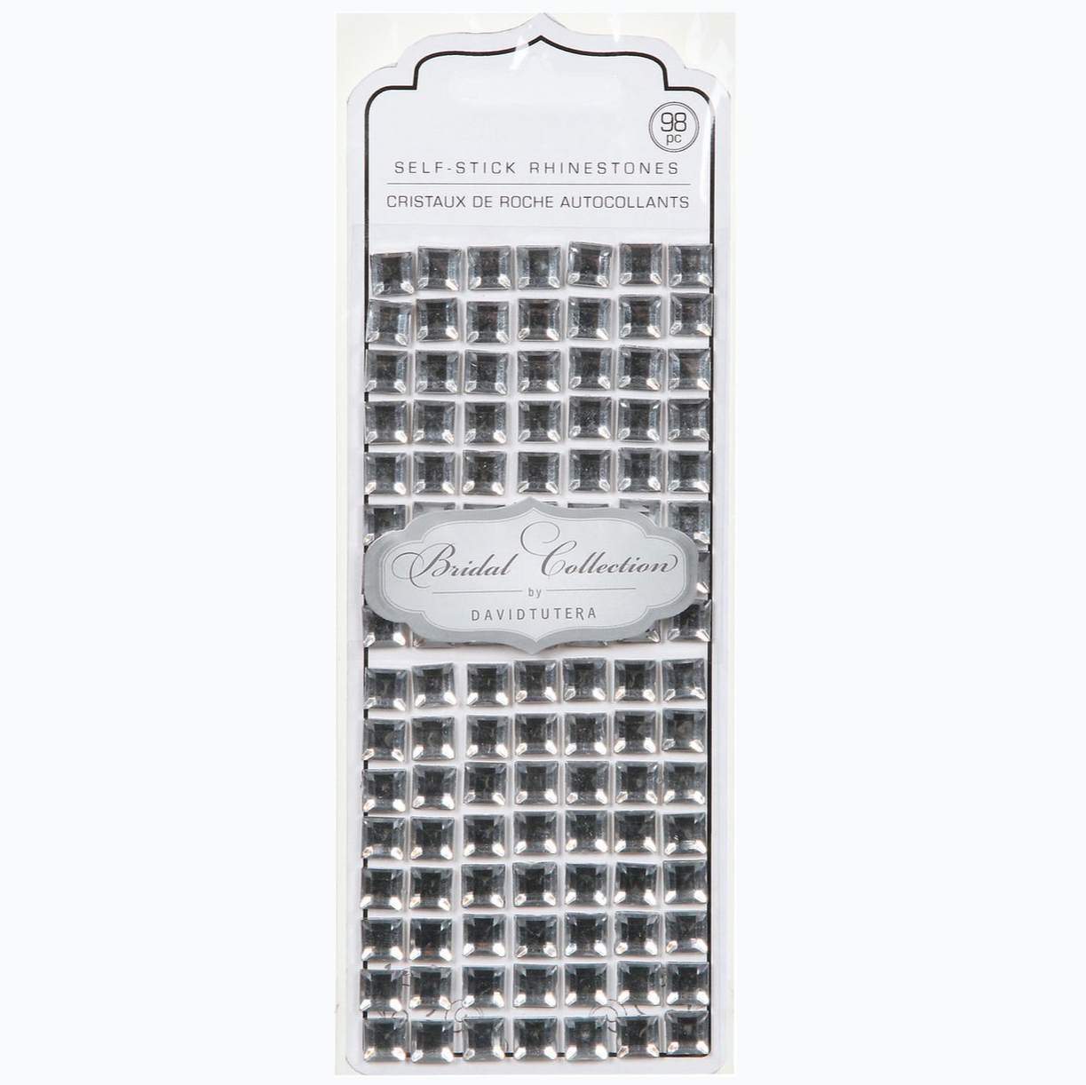 3D Stickers - Rhinestone Self Stick Squares - 98 Stuks