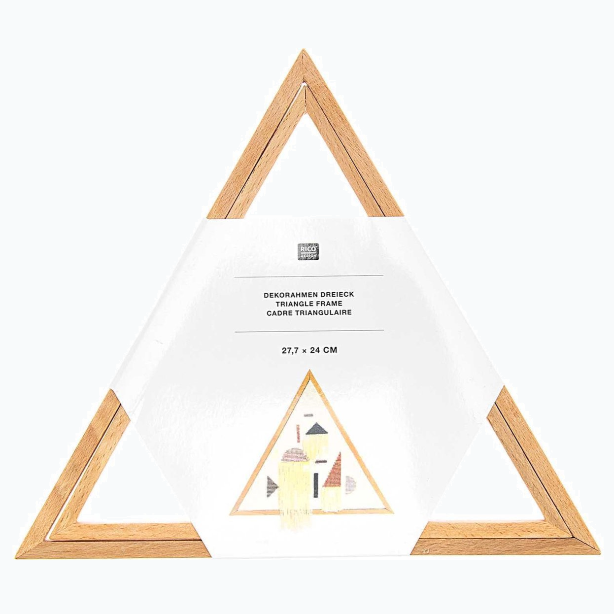 Cadre à broder triangulaire en bois