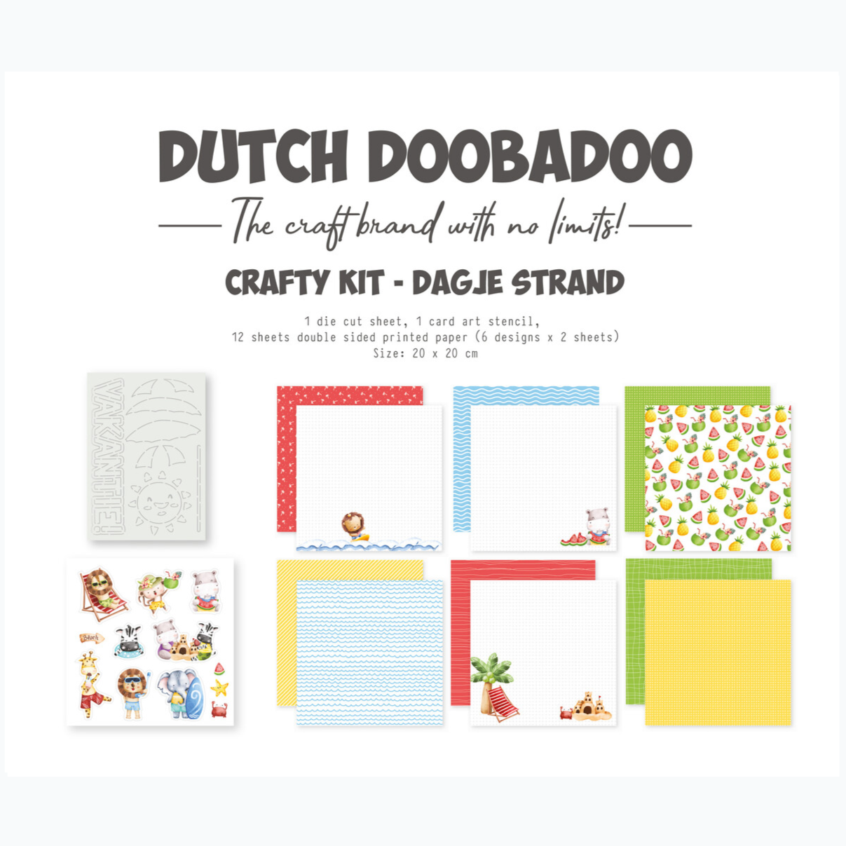 Ensemble de papier - Kit créatif DDBD - Journée à la plage