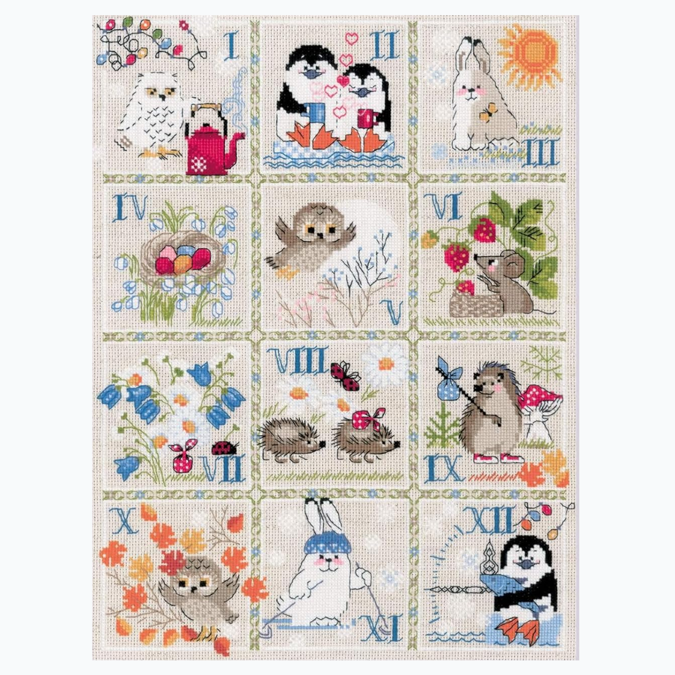 Embroidery kit - Forest Calendar 1979