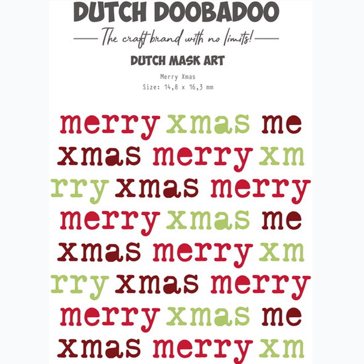 Stencil - DDBD Mask Art - Merry Xmas A5