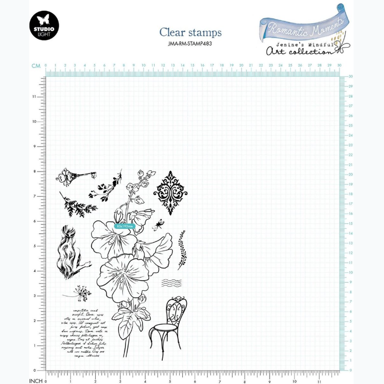 Clear Stamp - Romantic Moments - Hollyhock