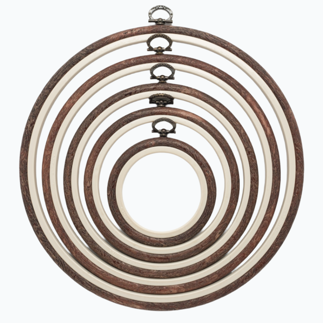 Cerceau flexible en PVC - Rond - Couleur bois