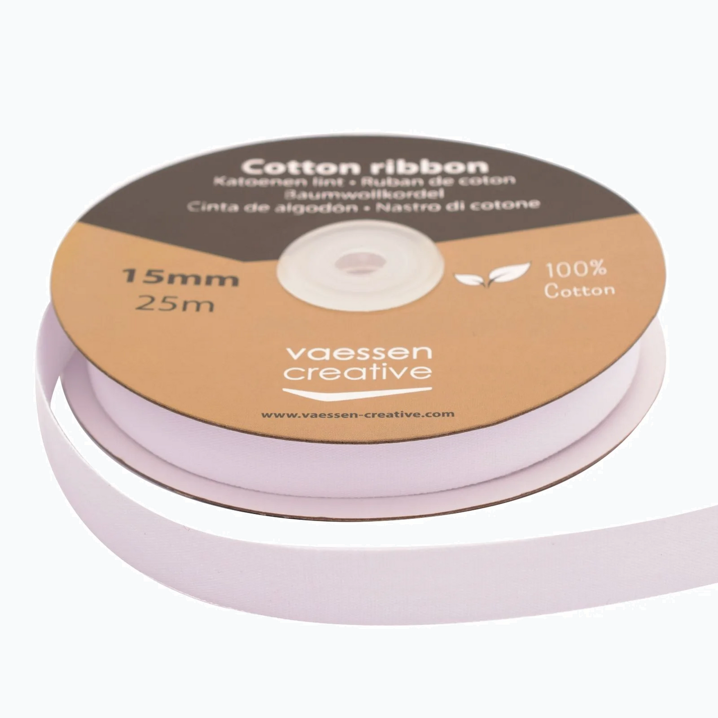 Lint Katoen - Wit - 15mm