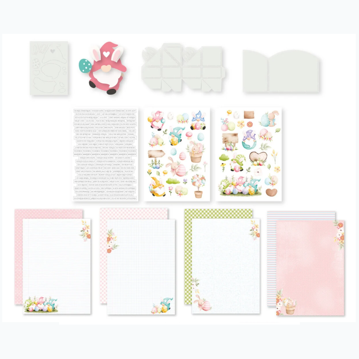 Papierset - DDBD Happy Spring - Knippen en Plakken met Jaap