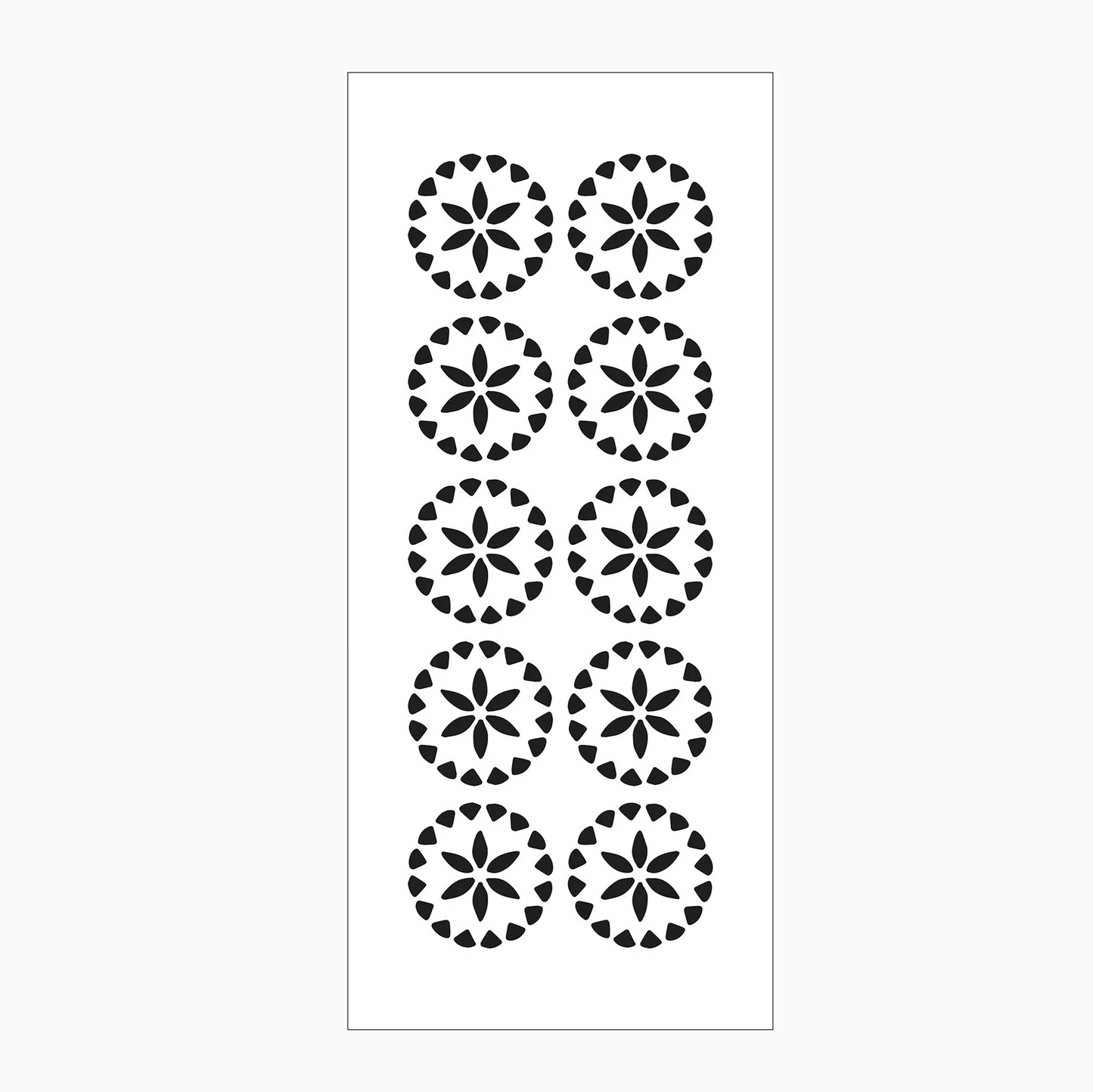 Slimline Stencil - Crystal Flowers