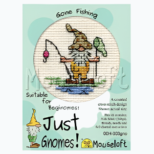 Borduurpakket Just Gnomes - Gone Fishing
