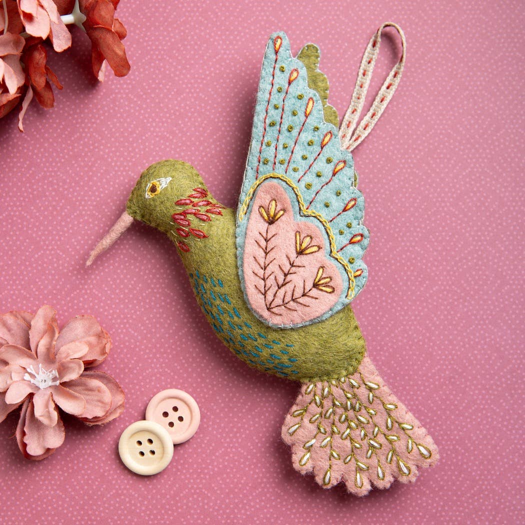 Borduurpakket Met Vilt - Colibri