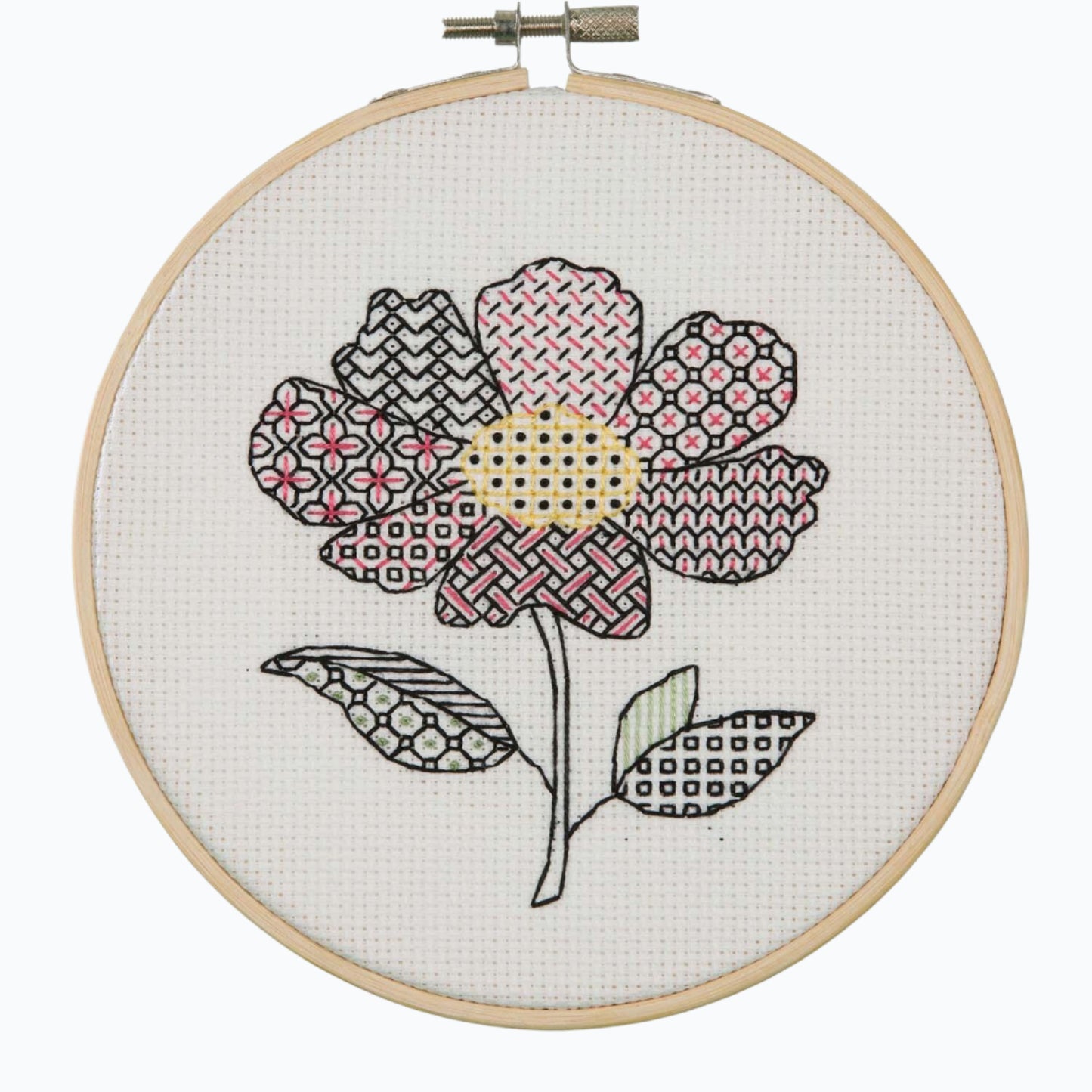 Embroidery kit Blackwork - Anemone ABW0005