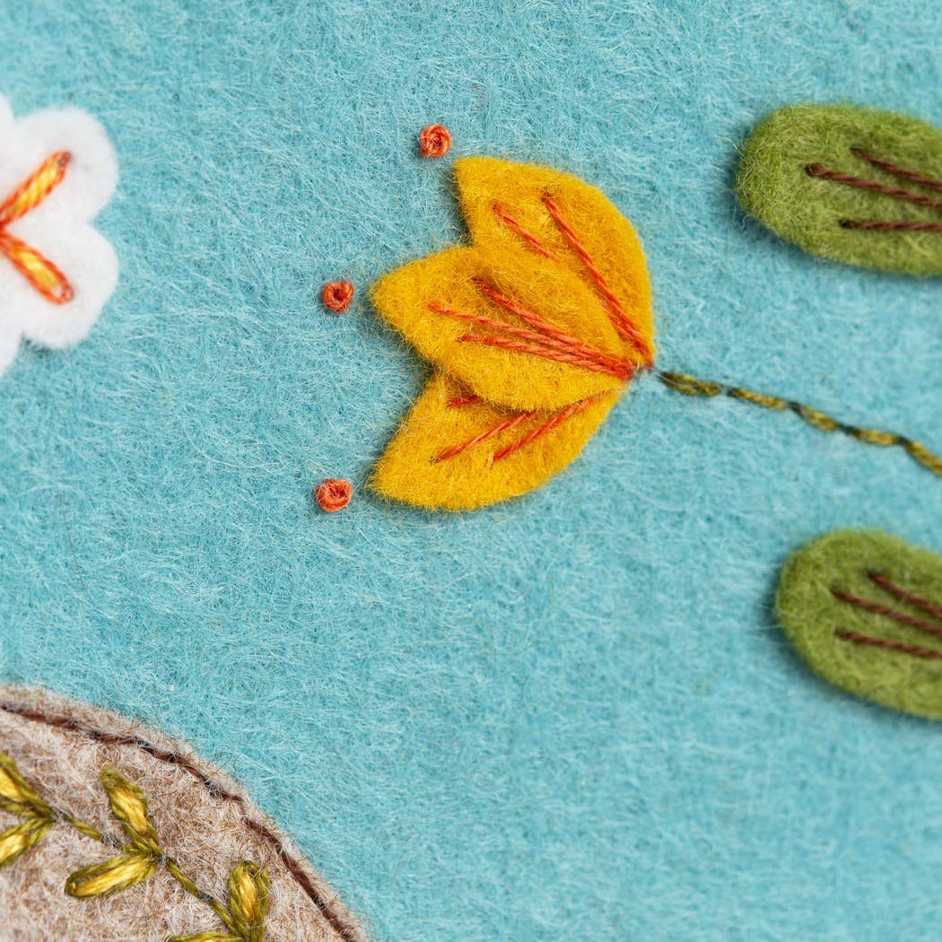 Borduurpakket Met Vilt Appliqué - Wilde haas