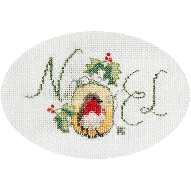 Kit de broderie pour cartes de vœux - Noël - Noel Robin CDX53