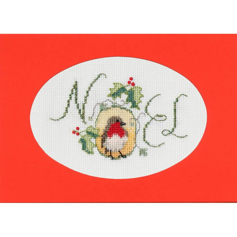 Kit de broderie pour cartes de vœux - Noël - Noel Robin CDX53